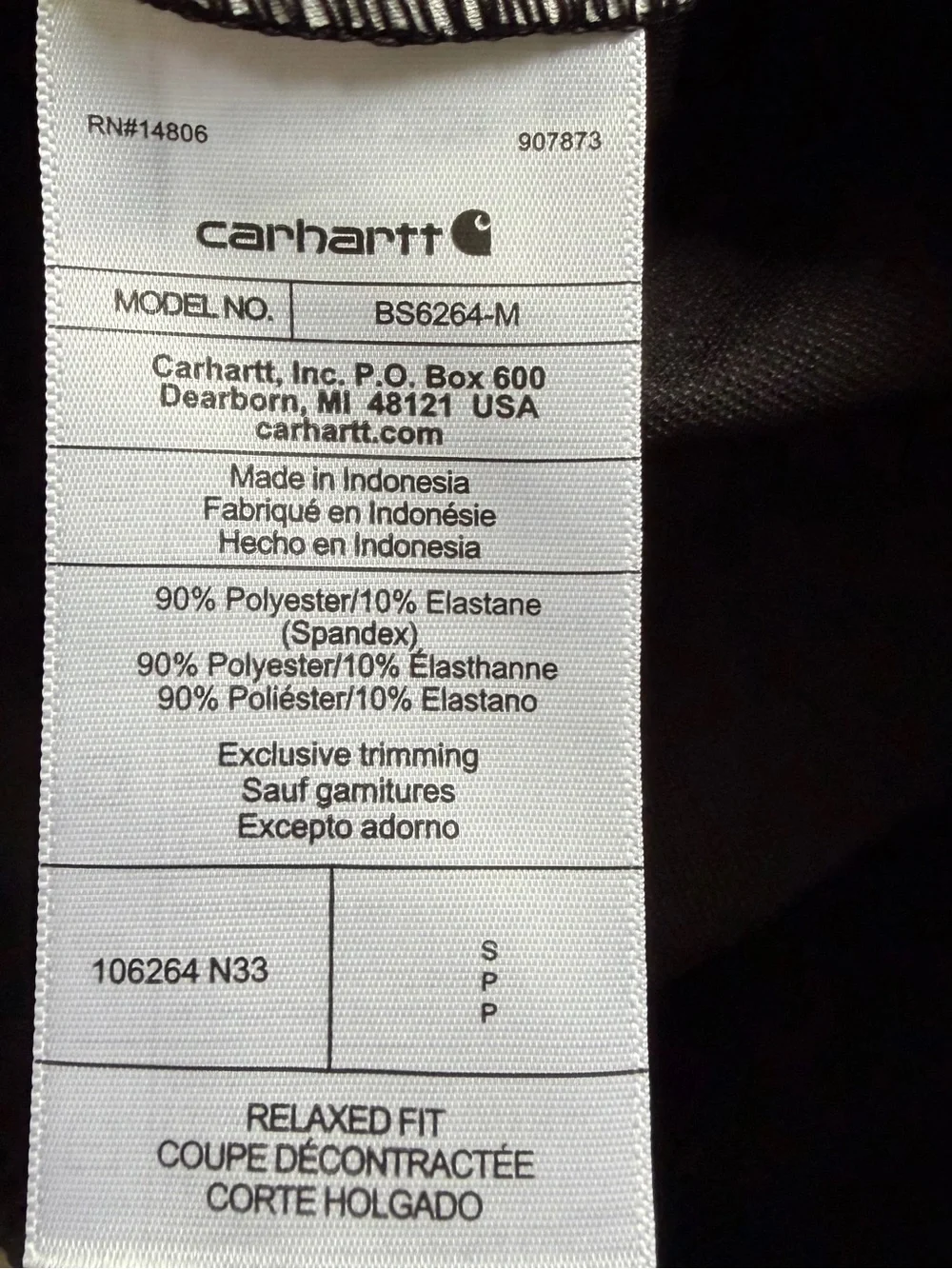 Carhartt Force Phoenix Sun Short 8” Men’s Small Black Outdoor Utility NWOT